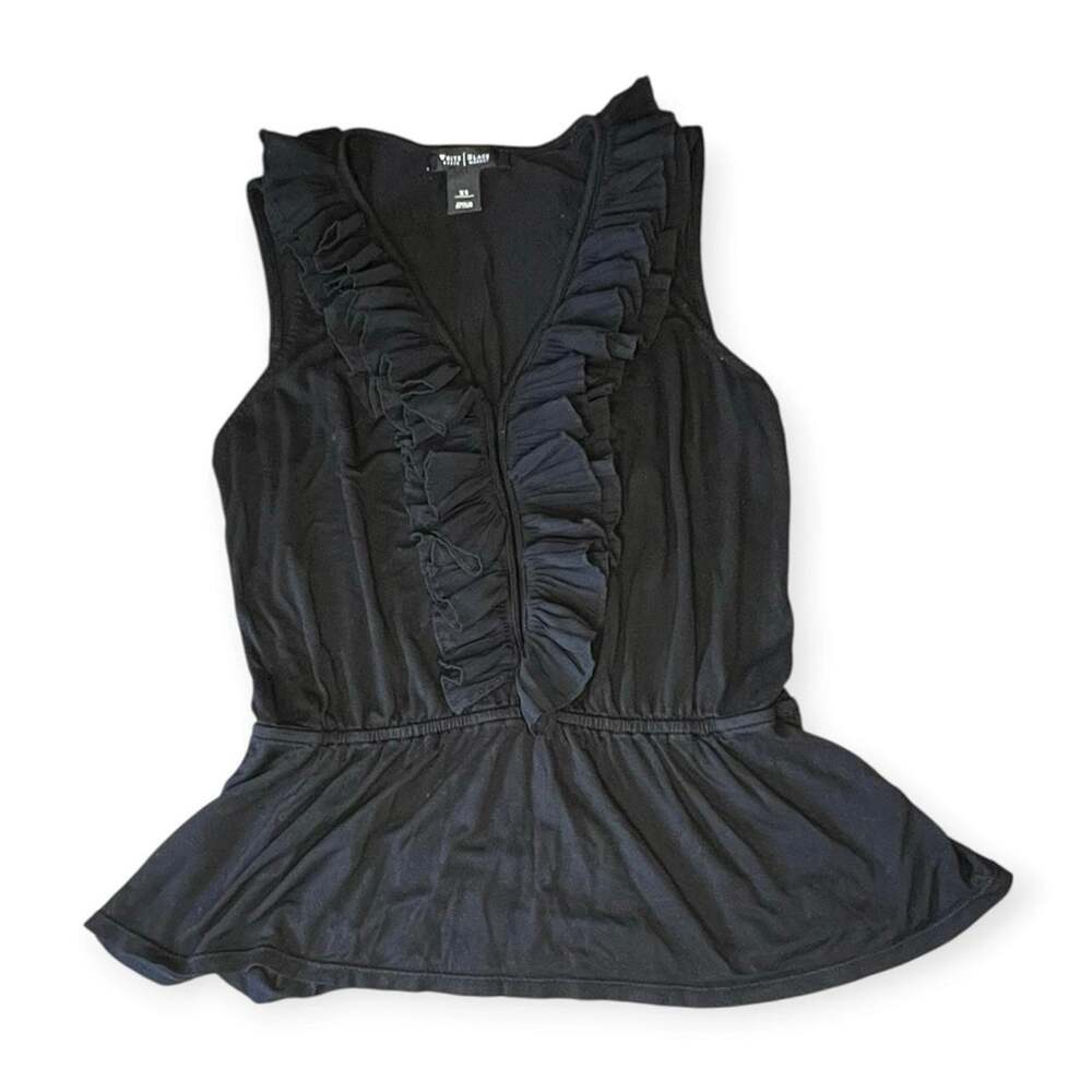 WHBM Top Ruffles Black XS - Picture 1 of 2